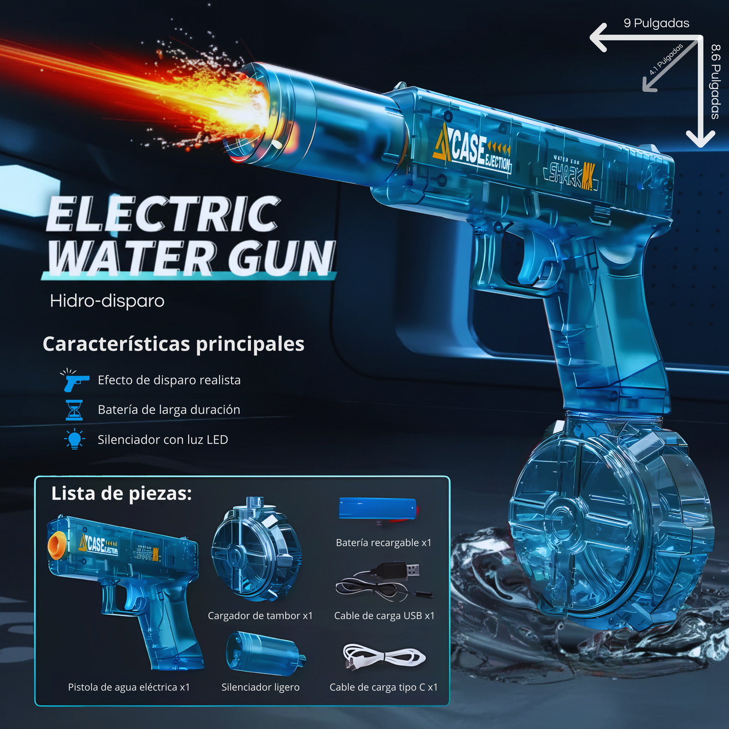 Glock 19 - Pistola de Agua Automática