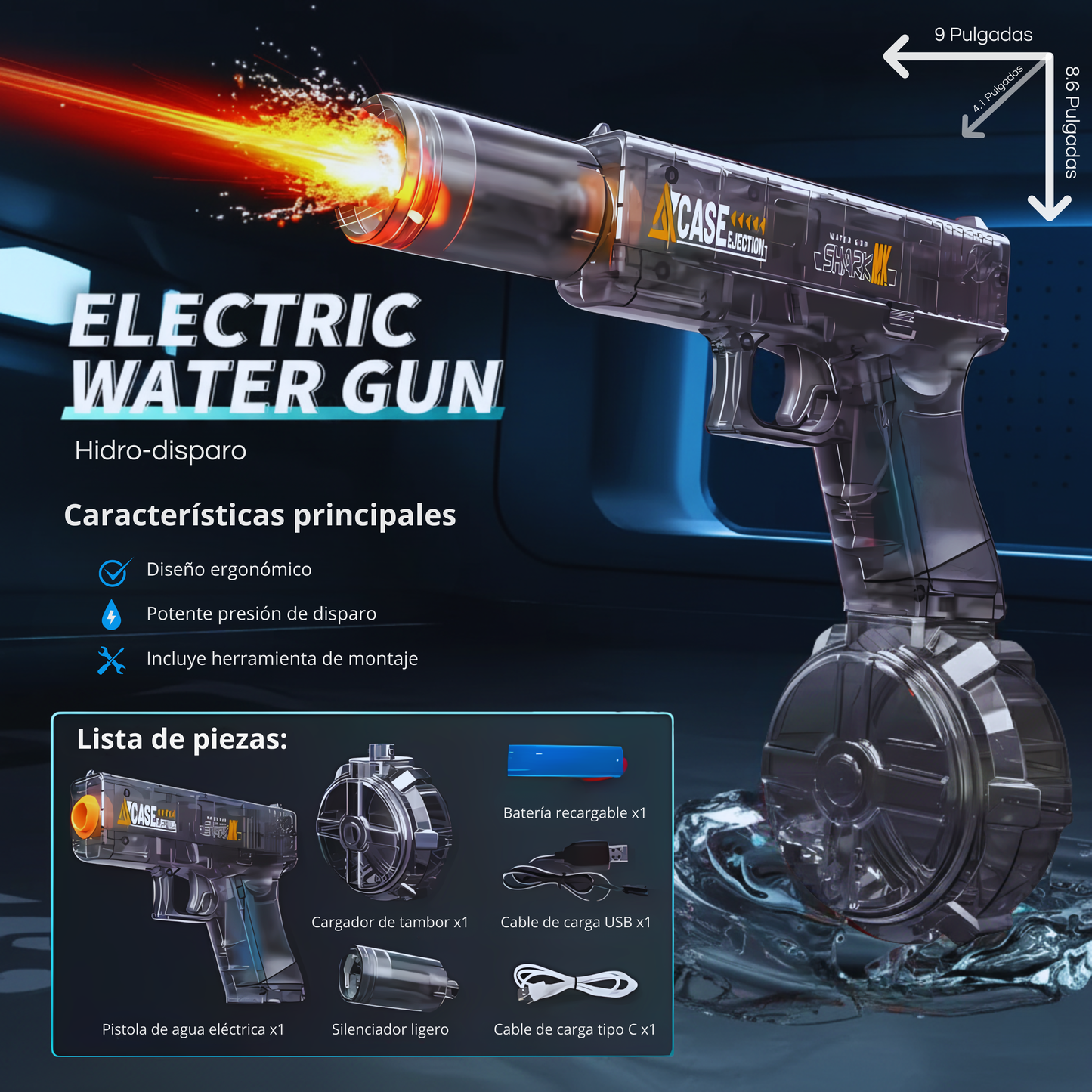 Glock 19 - Pistola de Agua Automática