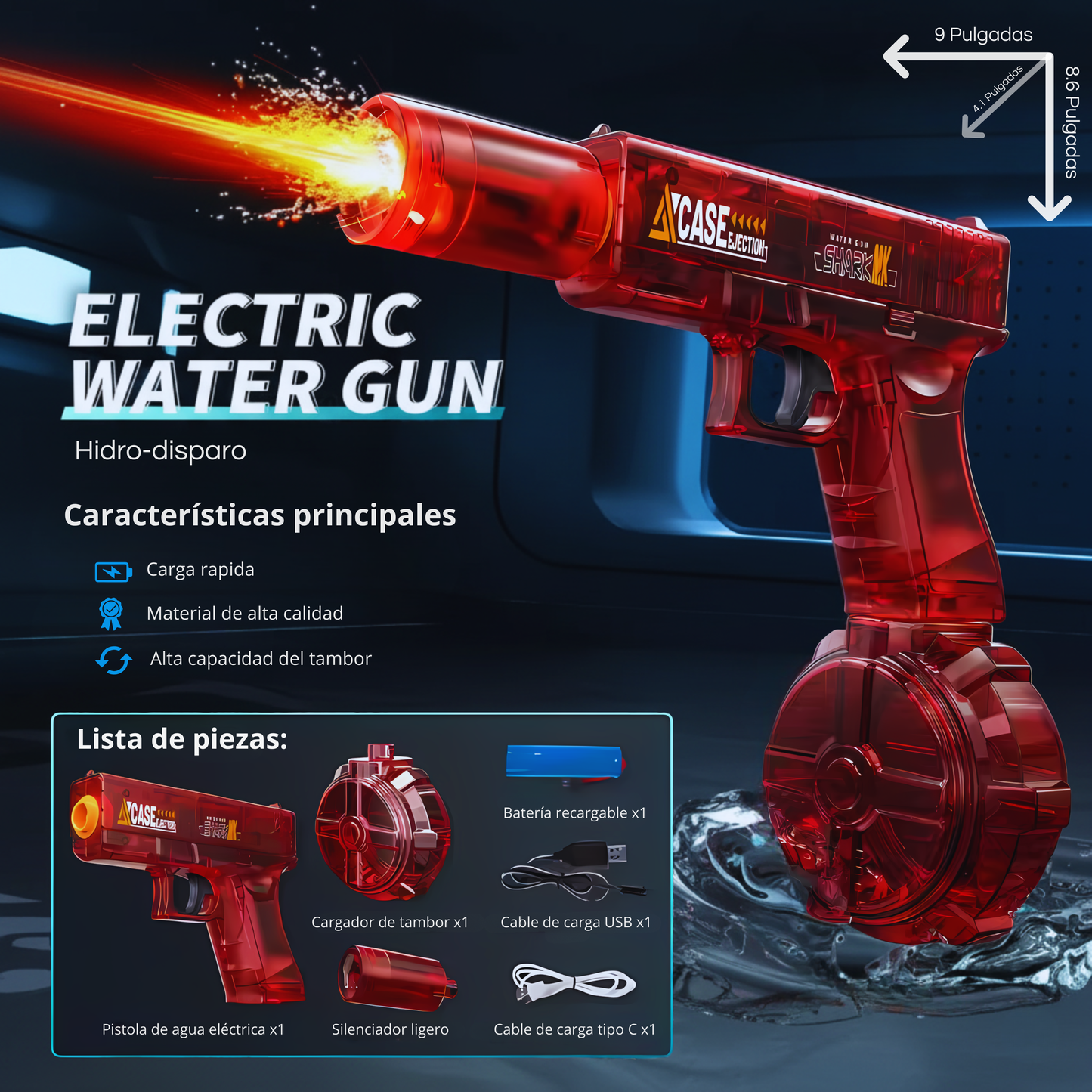Glock 19 - Pistola de Agua Automática
