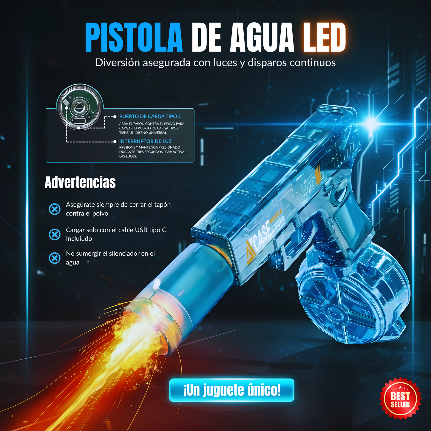 Glock 19 - Pistola de Agua Automática